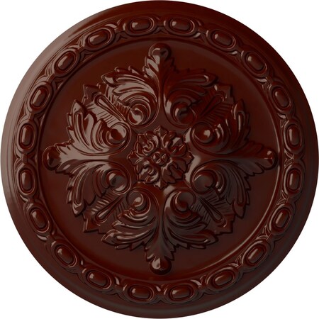 Ekena Millwork Acanthus Ceiling Medallion, Hand-Painted Brushed Mahogany, 11 3/8"OD x 2"P CM11ACBMF